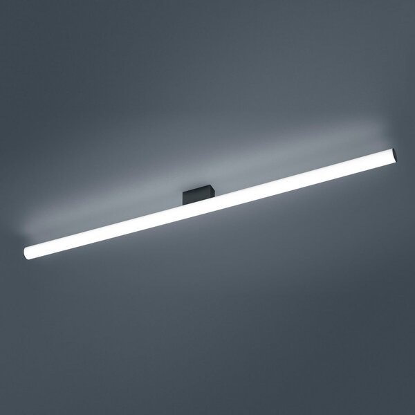 Helestra Loom LED огледална светлина черна 120 cm, Бял, Баня, Пластмаса, Модерен