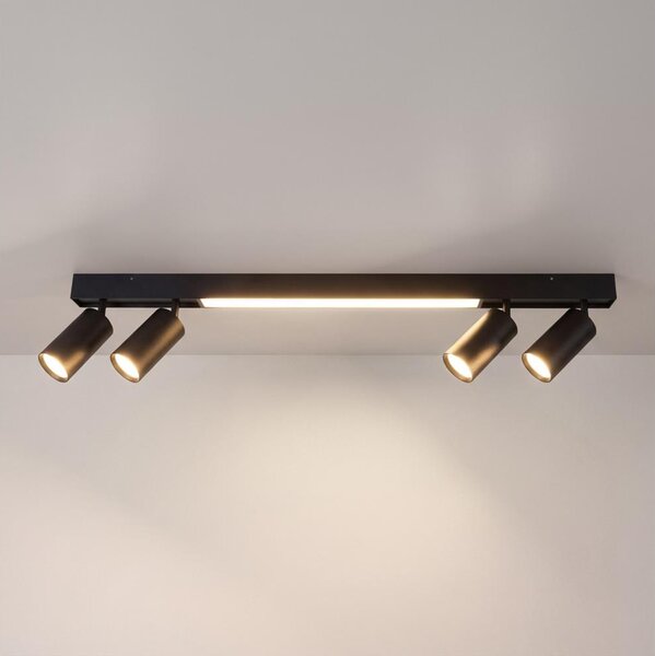 Brilagi - LED точково осветително тяло SELE 4xGU10/30W/230V + LED/20W черно