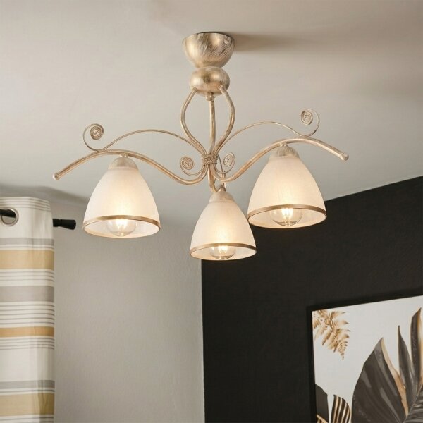 Brilagi - LED таванен полилей ANTICO 3xE27/60W/230V бяла патина