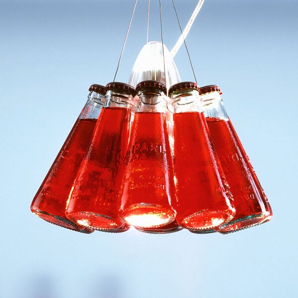 Ingo Maurer Campari Light - висящо осветление, 155 cm, Затъмняване, Червен, Дневна/трапезария, Стъкло, Дизайн