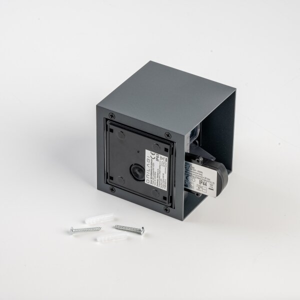 BRILAGI - LED външно стенно осветително тяло с сензор CUBE LED/6W/230V антрацит