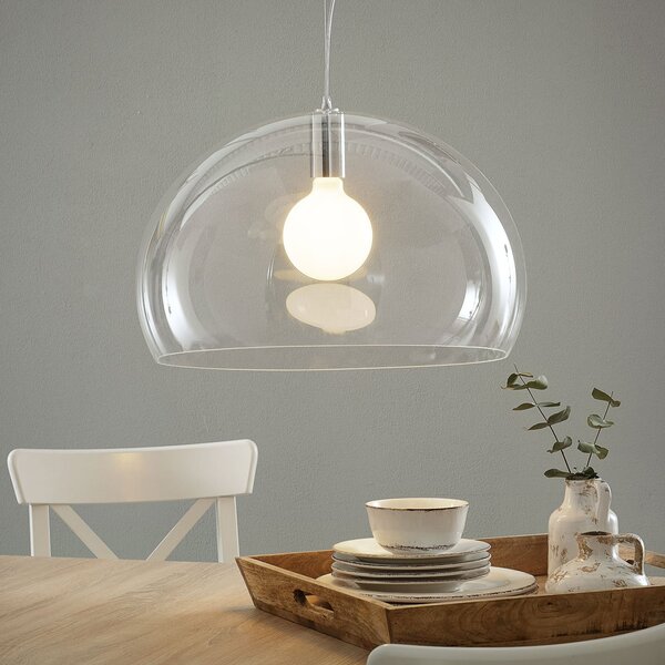 Kartell FL/Y - LED висяща лампа, прозрачна, Затъмняване, Прозрачен, Дневна/трапезария, Пластмаса, Дизайн