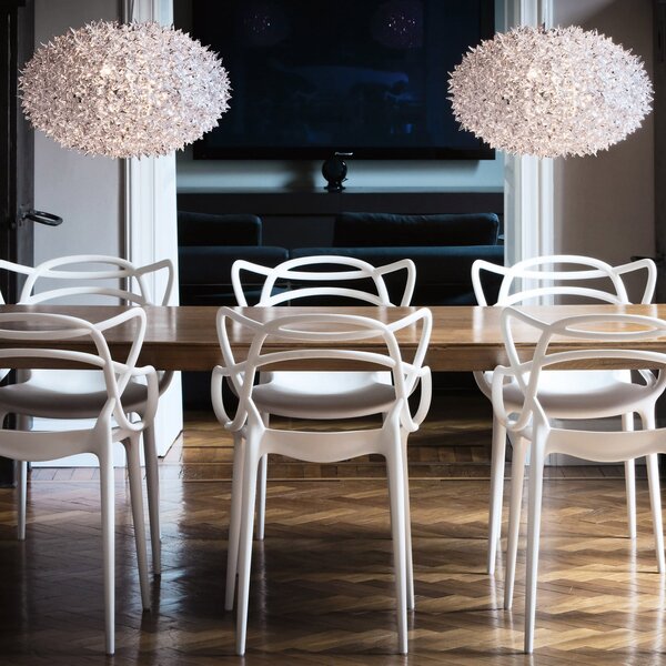 Kartell Bloom S1 LED висящо осветление G9, прозрачно, Прозрачен, Дневна/трапезария, Пластмаса, Дизайн