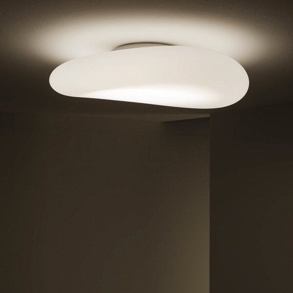 Stilnovo LED плафон Mr. Magoo, DALI, 76 cm, Затъмняване, Бял, Дневна/трапезария, Пластмаса, Модерен