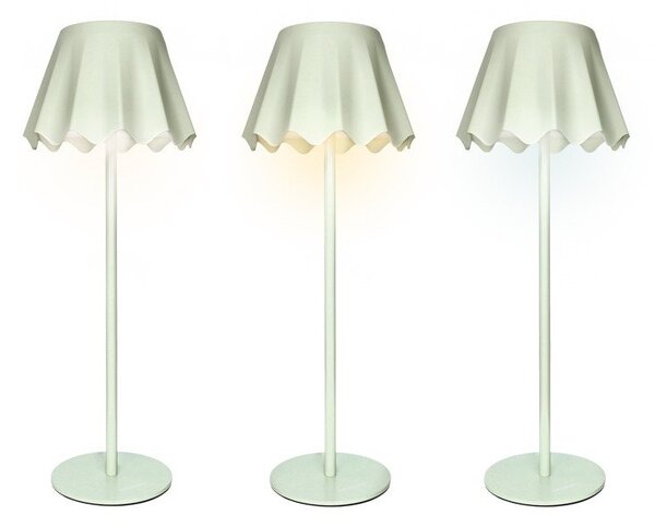 Светлозелена метална LED затъмняваща се настолна лампа (височина 36 cm) – Brandani