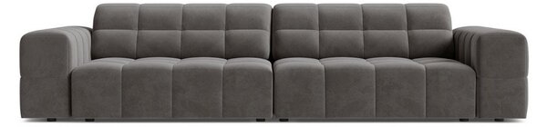 Сив кадифен диван 252 cm Chicago – Cosmopolitan Design