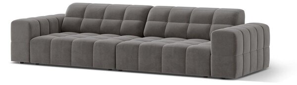 Сив кадифен диван 252 cm Chicago – Cosmopolitan Design