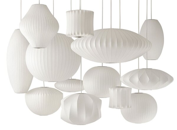 HAY Nelson Pear Bubble Висяща Лампа M Off-White - Herman Miller, Бял, Дневна/трапезария, Пластмаса