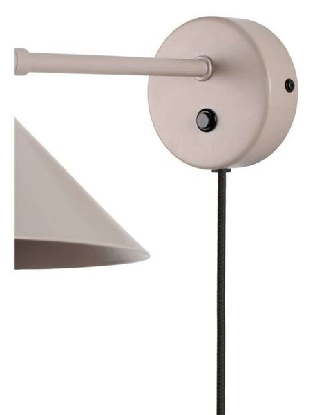 Globen Lighting стенна лампа Cannes, бежова, Ø 20 cm, Бежов, Дневна/трапезария, Метал, Скандинавски, Стенна розетка отдолу