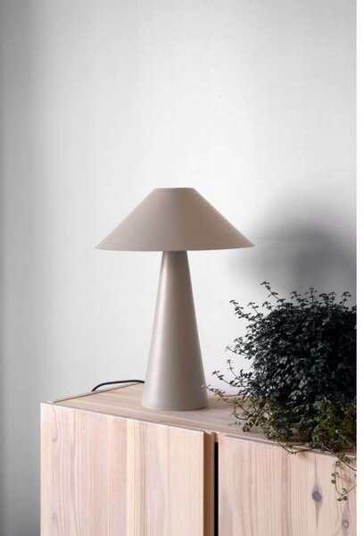Globen Lighting Настолна лампа Cannes, бежова, височина 40 cm, Бежов, Дневна/трапезария, Метал, Скандинавски