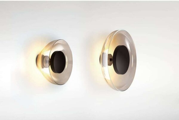 MARSET LED стенна лампа Aura Plus Ø 25 cm on/off меден цвят, Мед, Дневна/трапезария, Алуминий, Дизайн