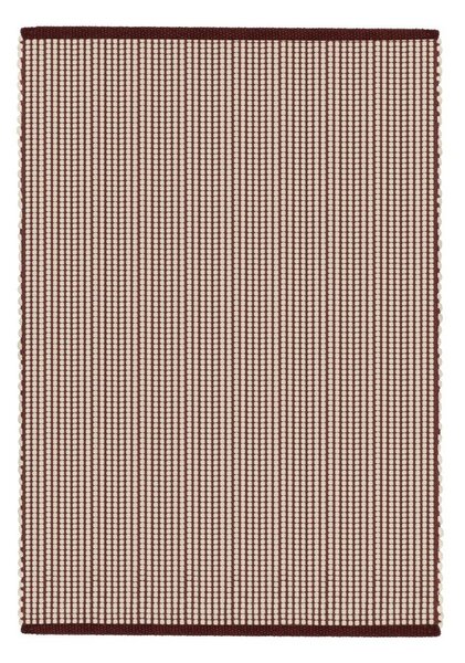 Бордо/в естествен цвят ръчно изработен вълнен килим 140x200 cm Talo – noo.ma