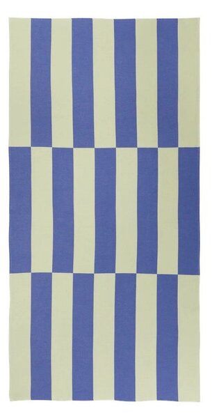 Светложълта/синя памучна плажна кърпа 100x160 cm Su – noo.ma