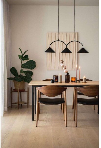 Globen Lighting Висяща лампа CURVE 3, бежова, 3-светлинна, 95 cm, Затъмняване, Бежов, Дневна/трапезария, Метал, Винтидж