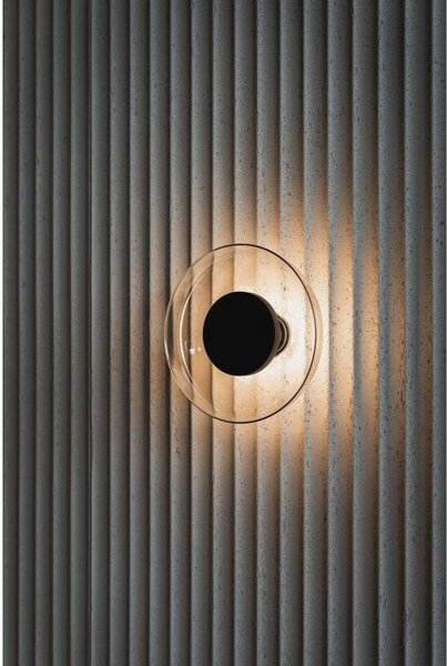 MARSET LED стенна лампа Aura, Ø 18 cm, On/Off, прозрачна, Прозрачен, Дневна/трапезария, Метал, Дизайн