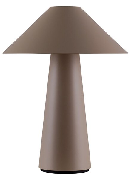 Globen Lighting акумулаторна настолна лампа Cannes, кафява, 26 cm, IP44, Затъмняване, Кафяв / ръждив, Дневна/трапезария, Пластмаса, Скандинавски