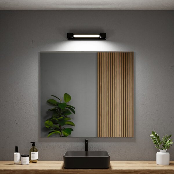 Paulmann LED стенна лампа Lucille, черна, 40 cm IP44 dim, Затъмняване, Черен, Баня, Метал, Модерен