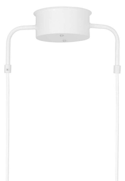 Globen Lighting Висяща лампа CURVE 3, бяла, 3-светлинна, 95 cm, Затъмняване, Бял, Дневна/трапезария, Метал, Винтидж