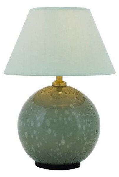Globen Lighting акумулаторна настолна лампа IRIS, зелена, височина 23 cm, Затъмняване, Зелен, Дневна/трапезария, Стъкло, Винтидж