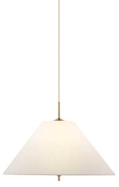 Globen Lighting Висяща лампа IRIS, кремава, Ø 50 cm, Затъмняване, Бежов, Дневна/трапезария, Плат / текстил, Винтидж