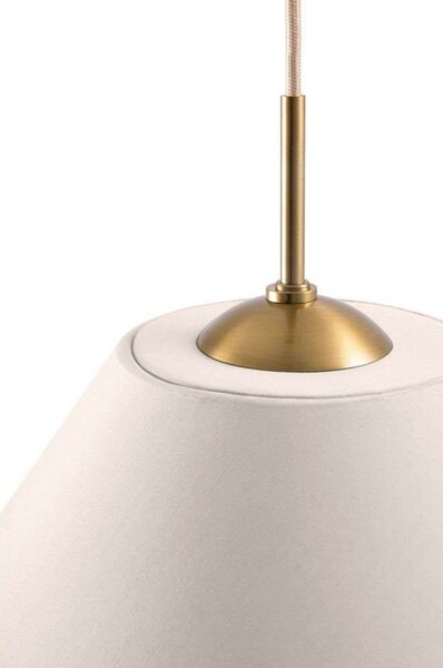 Globen Lighting Висяща лампа IRIS, кремава, Ø 50 cm, Затъмняване, Бежов, Дневна/трапезария, Плат / текстил, Винтидж