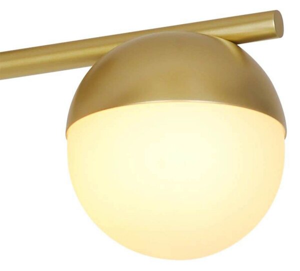 Nordlux Таванска лампа Contina, месингов цвят, Ø 48 cm, метал/стъкло, Затъмняване, Злато / месинг, Дневна/трапезария, Метал, Скандинавски