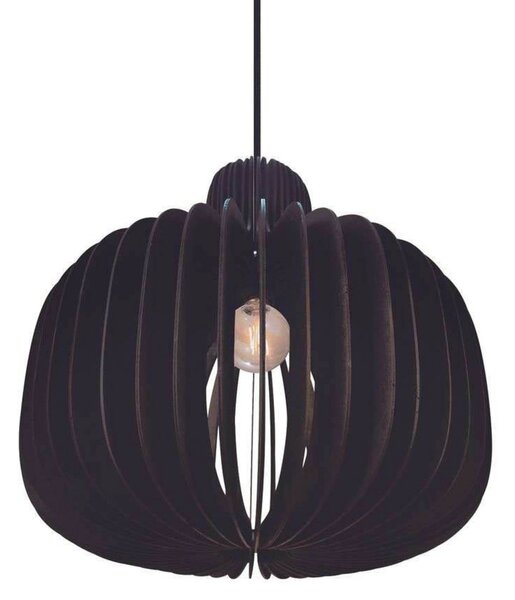 Nordlux Висяща лампа Hazo, Ø 43 cm, черна, дърво, Затъмняване, Черен, Дневна/трапезария, Дървесина, Скандинавски