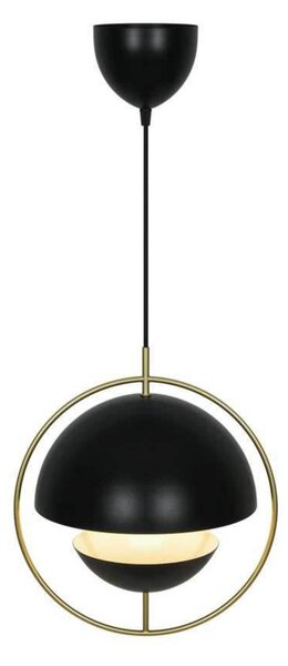Nordlux Висяща лампа Tavia, черна, Ø 33 cm, метал, Затъмняване, Черен, Дневна/трапезария, Метал, Скандинавски