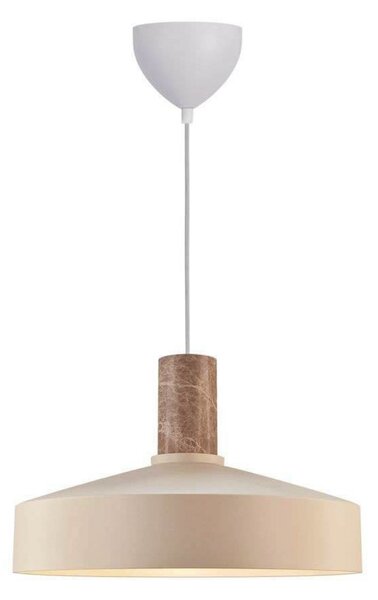 Nordlux Висяща лампа Elvas, бежова, Ø 37 cm, метал/мрамор, Затъмняване, Бежов, Дневна/трапезария, Метал, Скандинавски