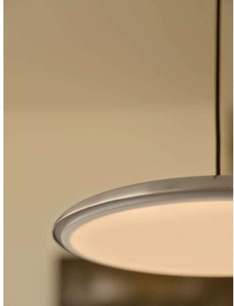 DFTP by Nordlux LED висяща лампа Artist, цвят стомана, Ø 40 cm, неръждаема Затъмняване, Металик, Дневна/трапезария, Неръждаема стомана, Скандинавски