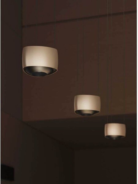 LOOM DESIGN LED висяща лампа Air, сива, алуминий, 13 cm, Затъмняване, Бежов, Дневна/трапезария, Алуминий, Модерен