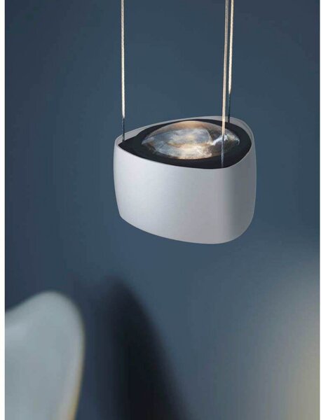 LOOM DESIGN LED висяща лампа Air, бяла, алуминий, 13 cm, Затъмняване, Бял, Дневна/трапезария, Алуминий, Модерен