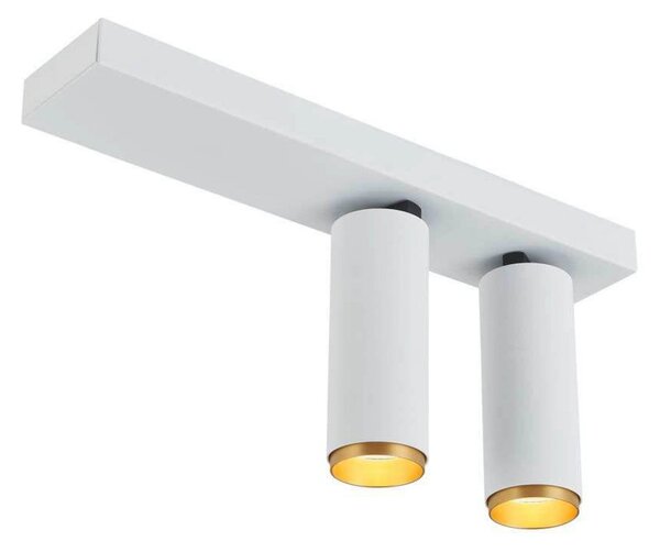 LOOM DESIGN LED тавански прожектор X-Beam, 2-крилен, бял, Затъмняване, Бял, Дневна/трапезария, Алуминий, Модерен