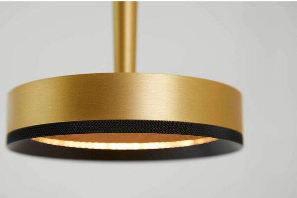 LOOM DESIGN LED висяща лампа Nyx P1, месинг, алуминий, Затъмняване, Злато / месинг, Дневна/трапезария, Алуминий, Модерен