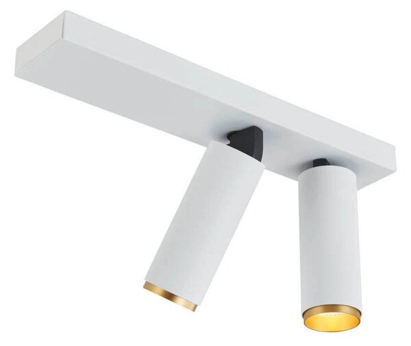 LOOM DESIGN LED тавански прожектор X-Beam, 2-крилен, бял, Затъмняване, Бял, Дневна/трапезария, Алуминий, Модерен