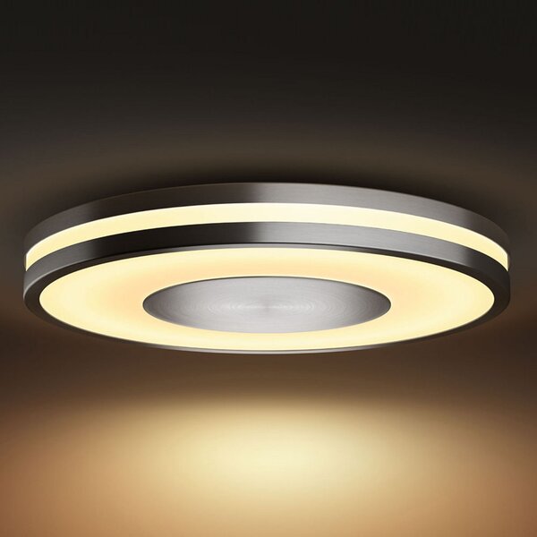 Philips Hue White Ambiance Being лампа за таван алуминий, Затъмняване, Металик, Дневна/трапезария, Метал, Модерен