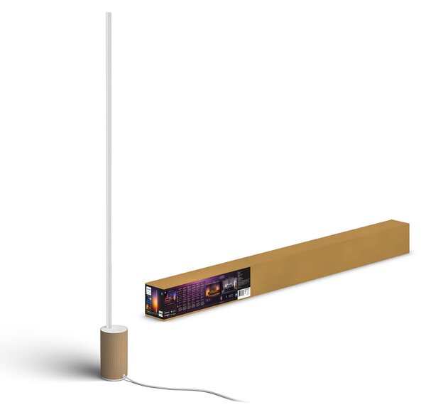 Philips Hue LED подова лампа Gradient Signe Oak, Затъмняване, Дърво, Дневна/трапезария, Дървесина, Модерен