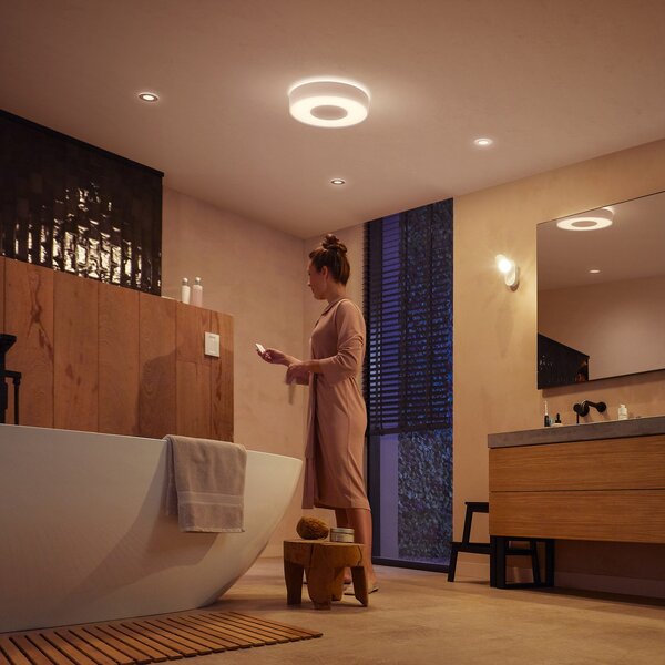 Philips Hue Xamento LED осветление за таван бяло 38 см, Затъмняване, Бял, Баня, Метал, Модерен