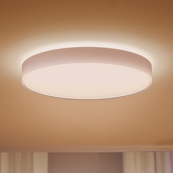 Philips Hue Светодиодна лампа за таван Enrave 55,1 см бяла, Затъмняване, Бял, Дневна/трапезария, Метал, Модерен