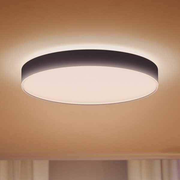 Philips Hue Enrave LED лампа за таван 55,1 см черна, Затъмняване, Черен, Дневна/трапезария, Метал, Модерен