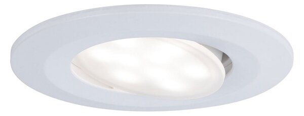 Paulmann Calla, бяла, с включване/изключване и накланяне, 4000 K, Ø 9 см,, Бял, Баня, Пластмаса, Модерен, Таван за вграждане