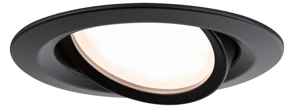 Paulmann Nova Plus Coin 3 IP23 2 700K черен, Затъмняване, Черен, Коридор, Метал, Модерен, Осветителни тела за вграждане кръгли