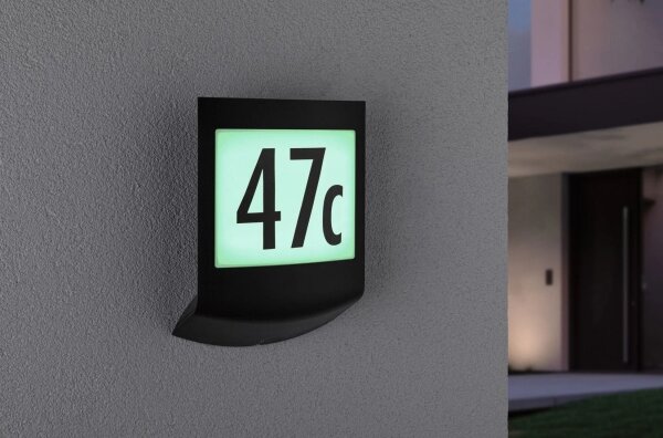 Paulmann 94513 - RGBW LED/8,2W IP44 Димируемо осветление за номер на къща PADEA 230V