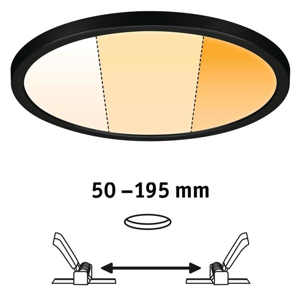 Paulmann 93102 - LED/16W IP44 Димируемо вградено осветително тяло AREO 230V Ø 23 см черно