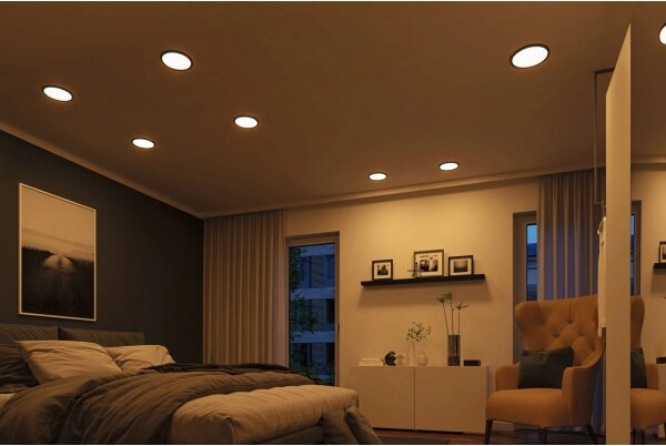 Paulmann 93102 - LED/16W IP44 Вградено таванно осветително тяло AREO 230V Ø 23 см черно
