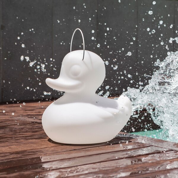 Goodnight Light LED дизайнерска лампа DUCK-DUCK S за външно осветление в бял цвят, Затъмняване, Бял, Пластмаса, Дизайн