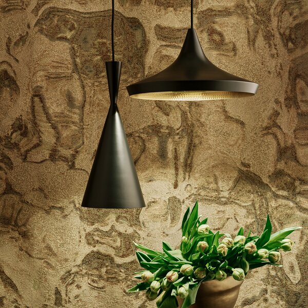 Tom Dixon Beat Wide LED висящо осветление, черно, Затъмняване, Черен, Дневна/трапезария, Метал, Дизайн