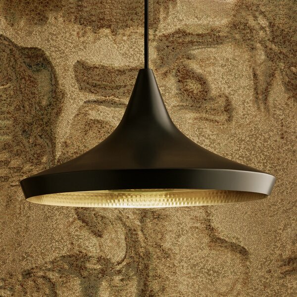 Tom Dixon Beat Wide LED висящо осветление, черно, Затъмняване, Черен, Дневна/трапезария, Метал, Дизайн