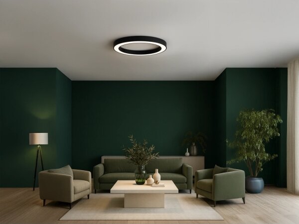 LED таванно осветително тяло LED/100W/230V 3000/4000/6500K Ø 100 cm черно
