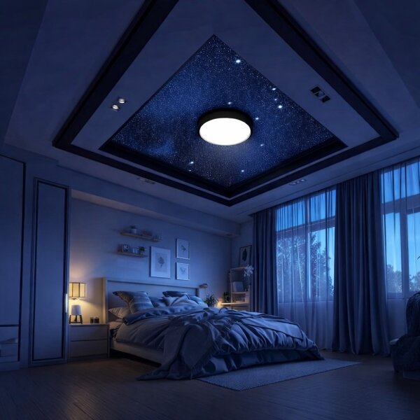 Brilagi - LED RGBW димируемо таванно осветително тяло VIBE LED/24W/230V 3000-6500K черно +ДУ